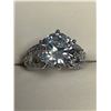 Image 3 : Ladies Brilliant Round Cut 2.0 Carat Solitaire V. Wang Styled Cluster Side Engagement Ring