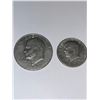 Image 1 : USA Liberty Eisenhower Dollar & Kennedy Half Dollar 1971/72
