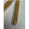Image 2 : Large Vials of Golden Flake Material - LOT of 2