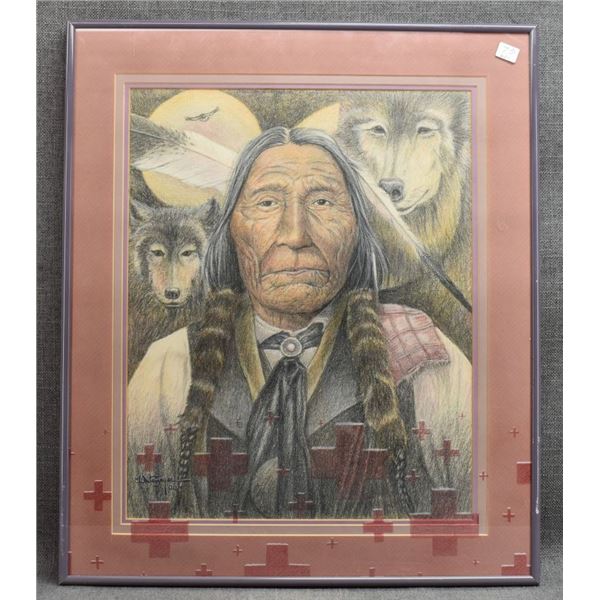 NAVAJO PAINTING (EDWIN WHITESINGER)