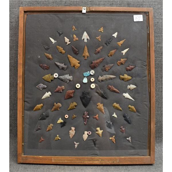 FRAME OF ARROWHEADS AND BEADS
