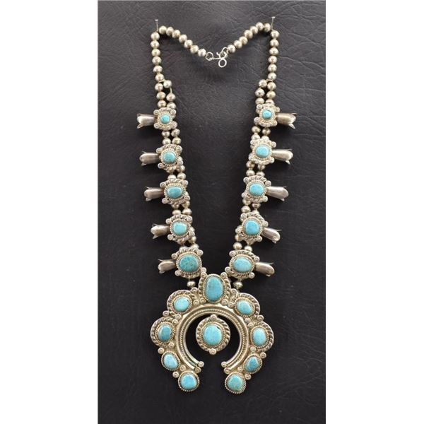 NAVAJO SQUASH BLOSSOM NECKLACE