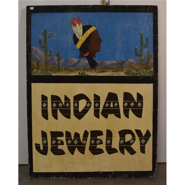 WOODEN TRADING POST SIGN