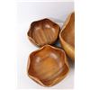Image 2 : (5) Carved Wooden Bowls- Made In Hong Kong