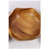 Image 3 : (5) Carved Wooden Bowls- Made In Hong Kong