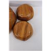 Image 7 : (5) Carved Wooden Bowls- Made In Hong Kong
