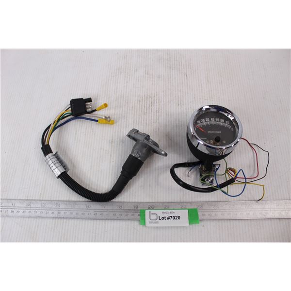 Tachometer Gauge  - 4Way Trailer Break Adapter