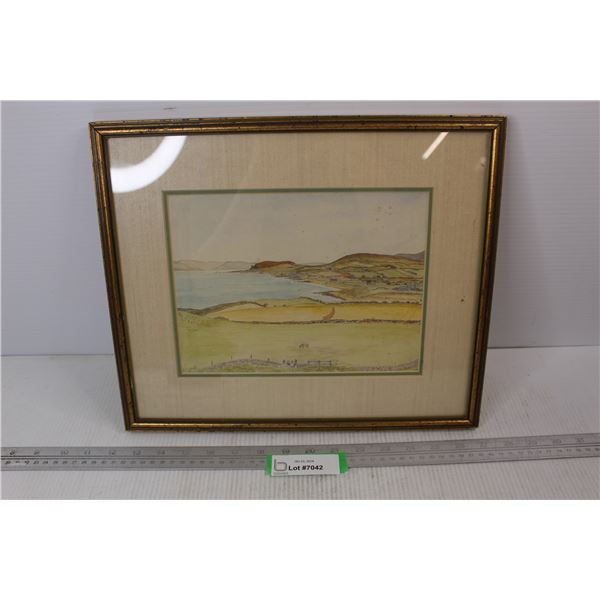 Unmarked Framed Art Piece- 15'' x 12.5''