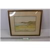 Image 1 : Unmarked Framed Art Piece- 15'' x 12.5''