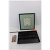 Image 2 : Framed Cross-stitch- 12''x 13'', Flag Pins, Desk Tray, Halloween iPhone Mini Case 5.25” x 2