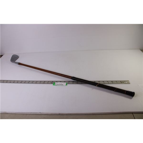 *Vintage Hickory Shaft 'Wright & Ditson Premier' 6 Iron Right Hand Golf Club