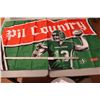 Image 1 : Pilsner Flag Double Sided Football Player/Quarterback Throwing - Promo Pilsner Flag (59 1/2" x 35 1/