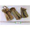 Image 1 : (3) Vintage British Army Ammunition Pouches - WWII 37 Patter Mark 3