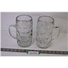 Image 1 : (2) One Litre Glass Beer Steins