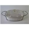 Image 4 : Corning ware Casserole Dish w/Lid on Stand - Metal Pizza Pan - Foil Pans - Plastic Bowl - Misc. Item