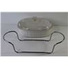 Image 5 : Corning ware Casserole Dish w/Lid on Stand - Metal Pizza Pan - Foil Pans - Plastic Bowl - Misc. Item