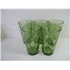 Image 4 : (10) Olive Colored Glasses in 2 different styles and (2) Zeddy Children Juice Glasses