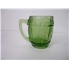 Image 3 : (4) Vintage Mini Green Glass Barrel Mugs Barware and Rooster Double Egg Cup