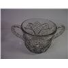 Image 3 : Double Handled Glass Sugar Bowl, Cranberry Glass Bowl