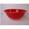 Image 2 : Set of (3) Red Pyrex Clear Bottom Mixing Bowls