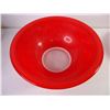 Image 5 : Set of (3) Red Pyrex Clear Bottom Mixing Bowls