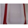 Image 4 : (2) Vintage Pyrex Red Refrigerator Dish with Ribbed Lid- the other has no lid