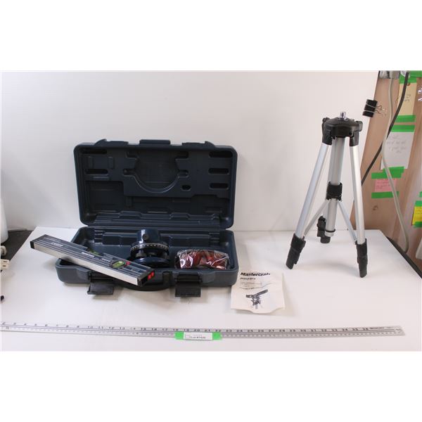 Mastercraft Hawkeye Laser Level w/Tripod, Glasses & Case
