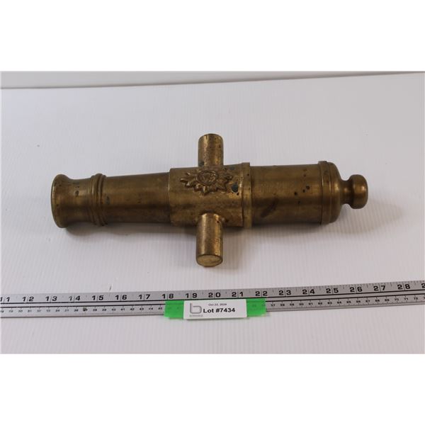 Antique/Vintage Brass Signal Cannon (1" Bore)