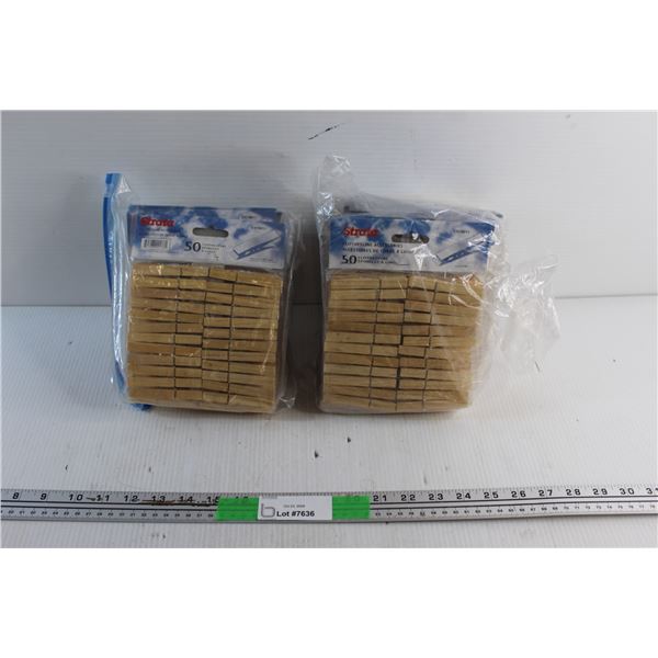 Strata Wooden Clothespins