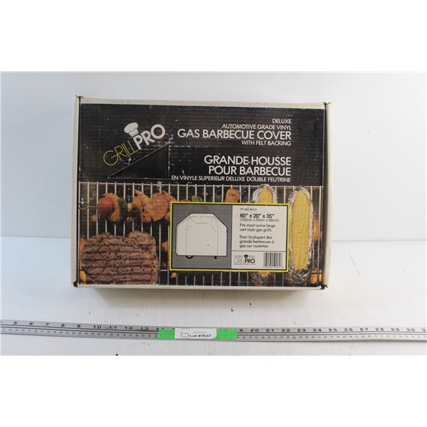 Grill Pro Deluxe Automative Grade Vinyl Gas Barbecue Cover with Felt Backing - New