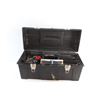Image 10 : Large Plastic Tool Box with Assorted Tools - Box Cutter, Scissors and Wrenches 21'' x 10''