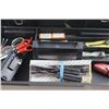 Image 4 : Large Plastic Tool Box with Assorted Tools - Box Cutter, Scissors and Wrenches 21'' x 10''