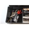 Image 5 : Large Plastic Tool Box with Assorted Tools - Box Cutter, Scissors and Wrenches 21'' x 10''