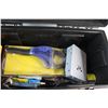 Image 8 : Large Plastic Tool Box with Assorted Tools - Box Cutter, Scissors and Wrenches 21'' x 10''