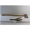 Image 1 : Garden Hedge Shears and an Axe - Made in Sweden