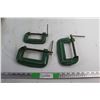 Image 1 : (3) C Clamps - Size 3'' & 4''