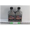 Image 1 : (2) Amsoil High Performance 4-Cycle Motorcycle Engine Oil Bottles - Sealed, Cannot Be Shipped