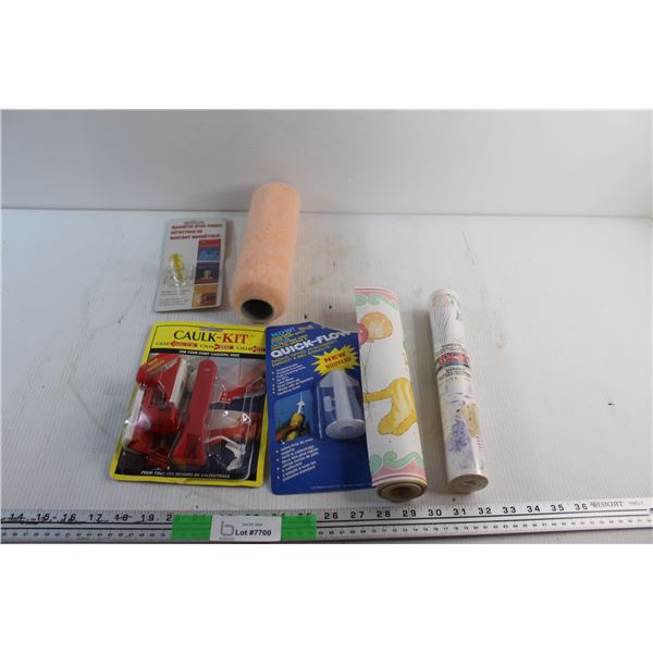 Caulk Kit, Magnetic Stud Finder, Paint Roll and Misc.