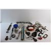 Image 11 : C Clamps, Door Spring, Cords, Hooks and Assorted Hardware