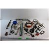 Image 1 : C Clamps, Door Spring, Cords, Hooks and Assorted Hardware