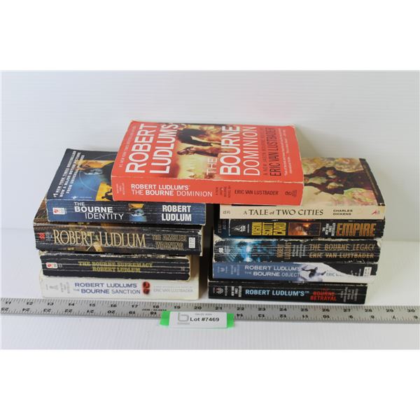 (10) Soft Cover Books - Robert Ludlum - The Bourn Identity - A Tale of two Cities