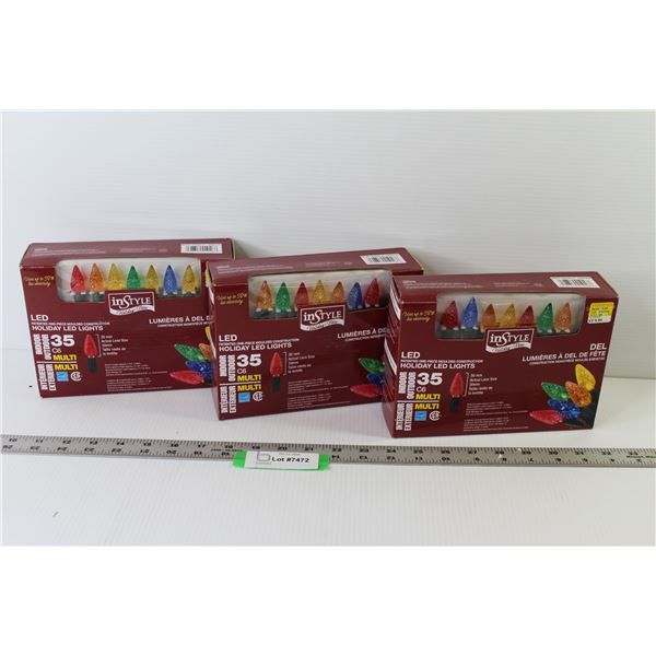 (3) In Style - Holiday LED Lights (NIB)
