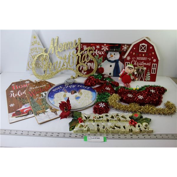 Christmas Items - Signs, Decor Items, Tinsel