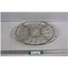 Image 1 : Glass Double Handled Divided Serving Tray