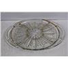 Image 2 : Glass Double Handled Divided Serving Tray