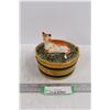 Image 1 : Vintage Ceramic Round Cow Butter Dish Made In Portugal