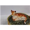 Image 3 : Vintage Ceramic Round Cow Butter Dish Made In Portugal