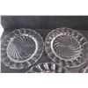 Image 3 : (5) Vintage Dominion Clear Glass Swirl Plates w/ Juicer