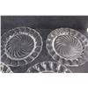 Image 4 : (5) Vintage Dominion Clear Glass Swirl Plates w/ Juicer
