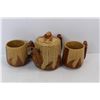 Image 4 : (2) Corn Cob Cups w/ Teapot, Made In Japan - Some Crazing